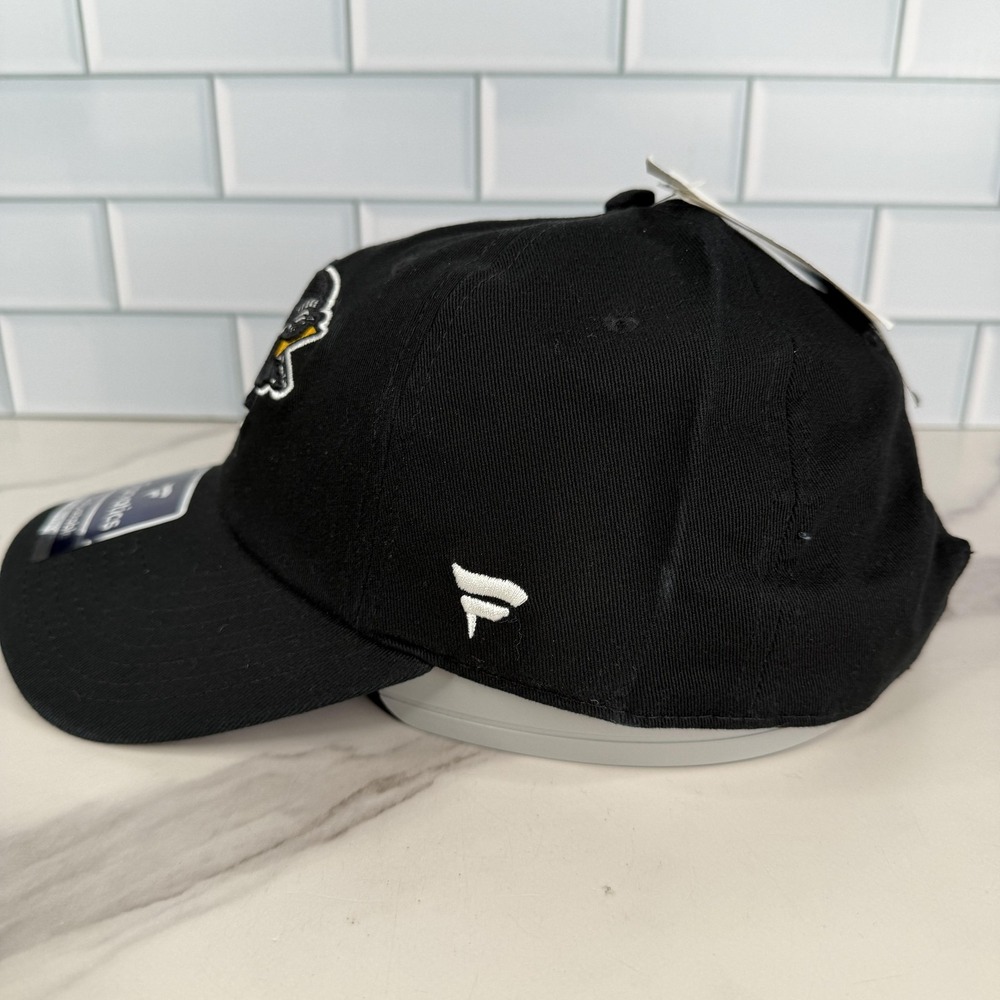 Pittsburgh Penguins Hat Cap Strap Back‎ Mens One Size Black NHL Hockey Fanatics - Picture 4 of 14